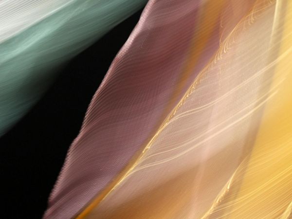 Flowing fabric in motion representing smooth and natural movement